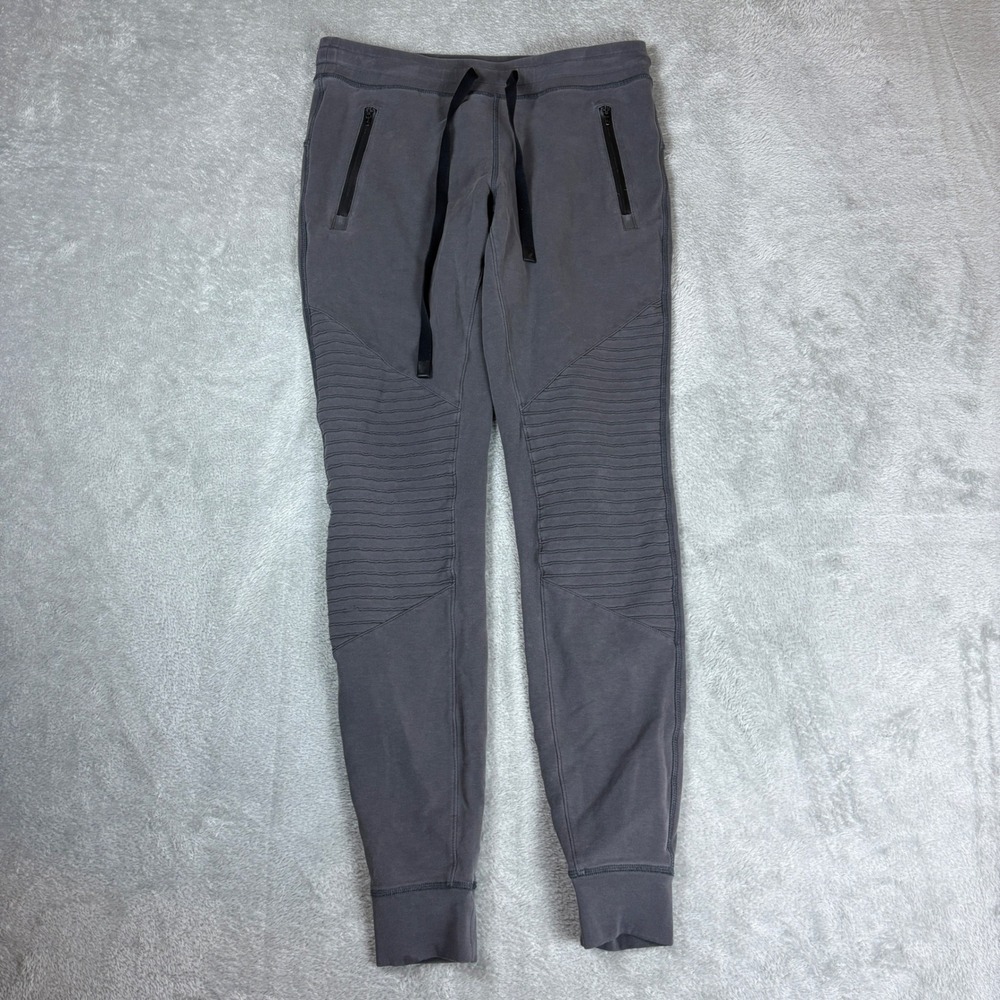 Alo Yoga Pants Women XS Moto Jogger Anthracite Grey Stretch Athleisure Sweatpant
